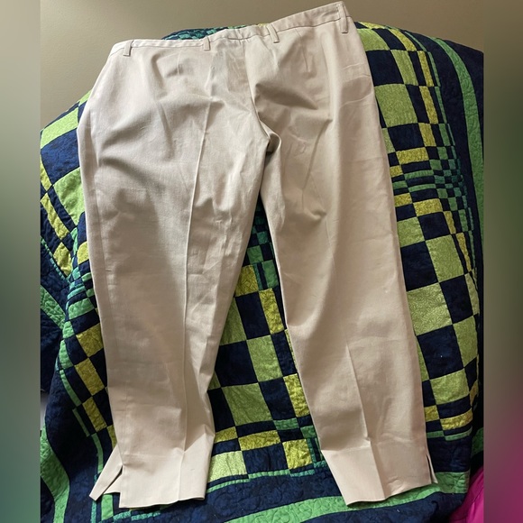 PRADA beige l dress pants IT 44 (Med) check measurements EUC - Picture 7 of 8